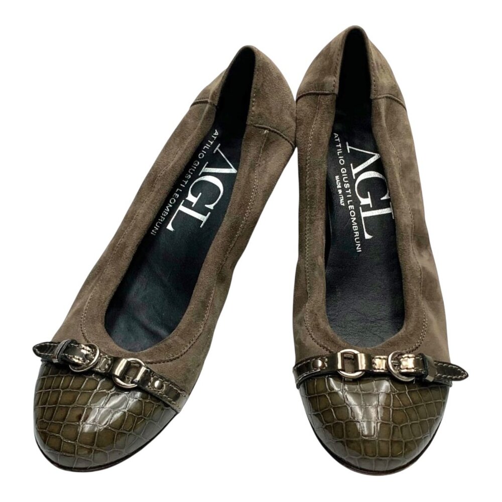 Agl Attilio Giusti Leombruni Monika Gray‎ Cap Toe Ballet Flats